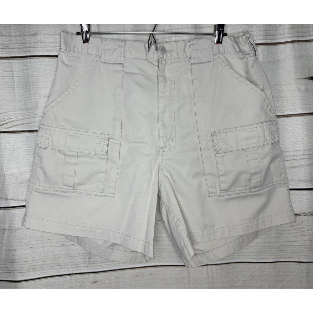 Weekender Cargo Shorts Mens 38 Khaki Traveler Elastic Waist Utility Pockets